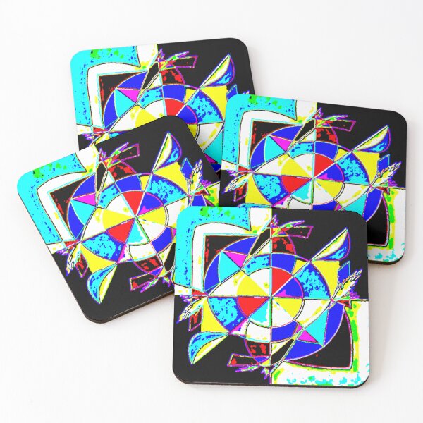 Item preview, astral collision electrize 10 colorful geometric abstract design designed and sold by SmashingDeals.