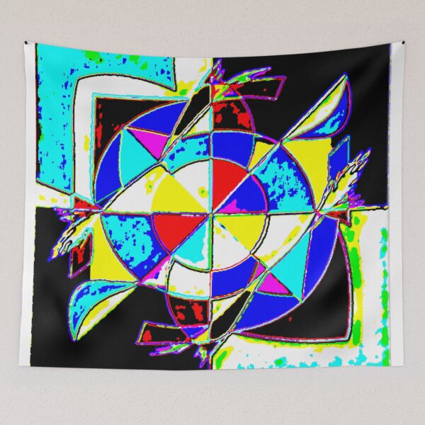 Item preview, astral collision electrize 10 colorful geometric abstract design designed and sold by SmashingDeals.