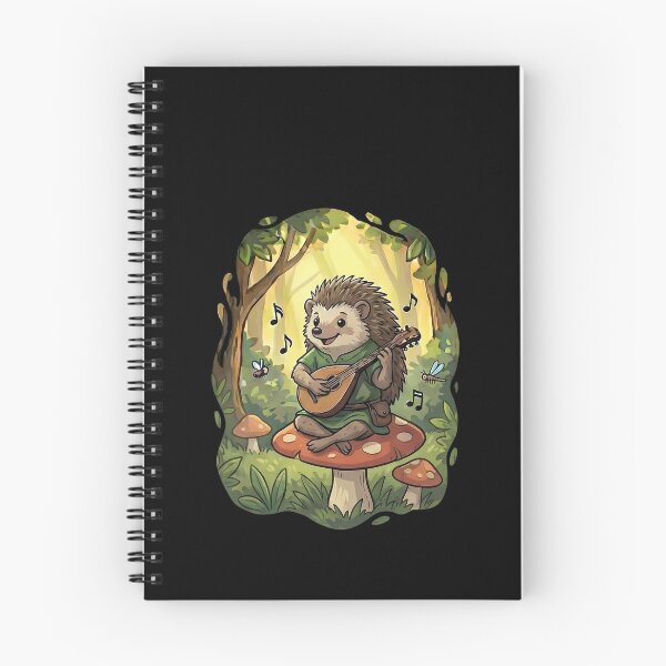 Item preview, Cute Hedgehog Playing Mandolin Woodland Scene designed and sold by k3rstman1.