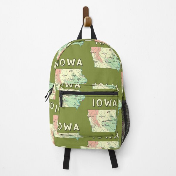 Item preview, Iowa State Map - Vintage Illustrated Topographic Design designed and sold by mashmosh.