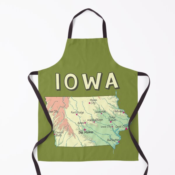 Item preview, Iowa State Map - Vintage Illustrated Topographic Design designed and sold by mashmosh.