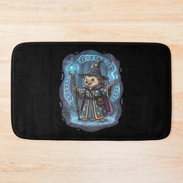 Item preview, Cute Hedgehog Wizard Magical Staff Fantasy designed and sold by k3rstman1.