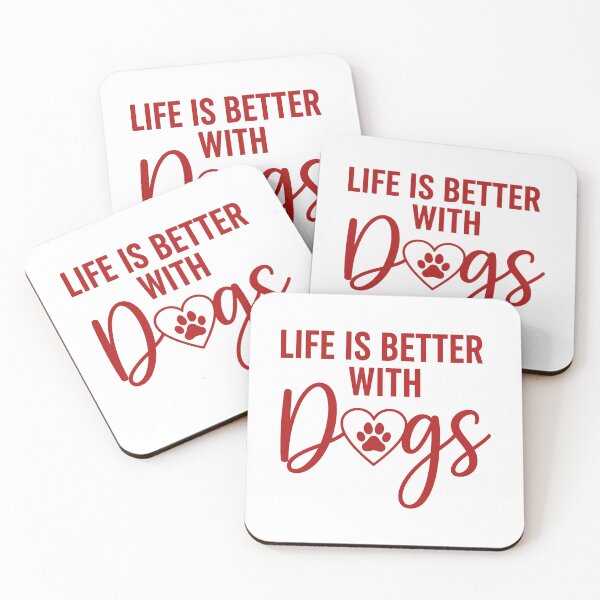 Item preview,  Life Is Better With Dogs Clean Typography Dog Shirt designed and sold by NovaDoodle Art Studio.