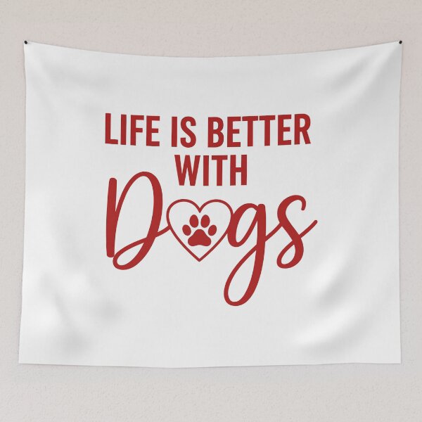 Item preview,  Life Is Better With Dogs Clean Typography Dog Shirt designed and sold by NovaDoodle Art Studio.