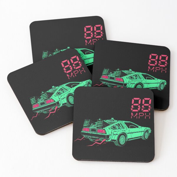 Item preview, Green Time Machine 88 MPH Retro Synthwave designed and sold by Off-Road-Zone.