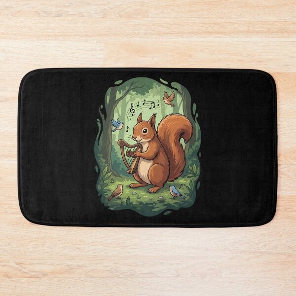 Item preview, Whimsical Squirrel Harpist Forest Music Birds designed and sold by k3rstman1.