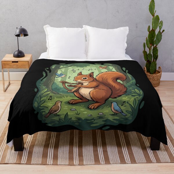 Item preview, Whimsical Squirrel Harpist Forest Music Birds designed and sold by k3rstman1.