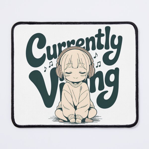 Item preview, Currently Vibing Lo-Fi Anime Music Lover Chill Mood Typography designed and sold by GiftsForge.