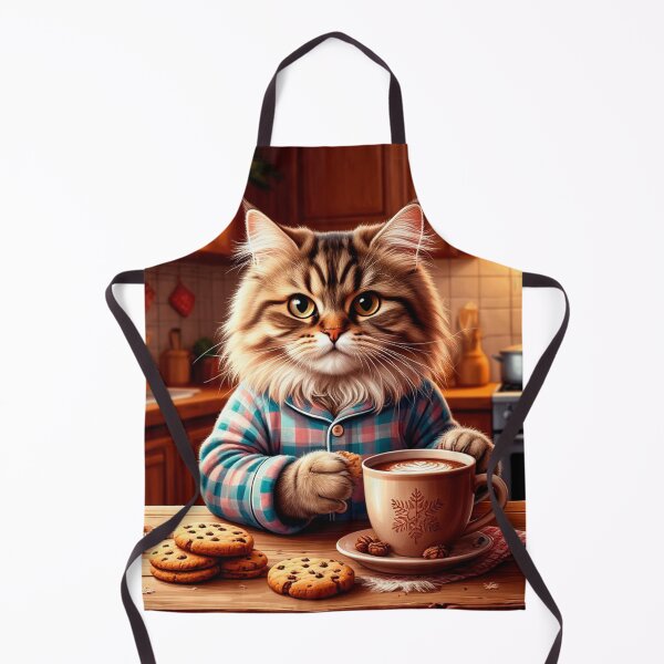 Item preview, Cozy Winter Cat in the Kitchen – Warm New Year Home Art designed and sold by AmetistLight.
