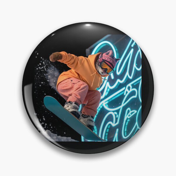 Item preview, Cat Snowboarding Streetwear Illustration designed and sold by Uglyandcute.