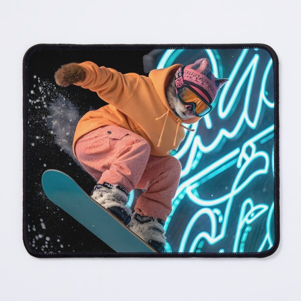 Item preview, Cat Snowboarding Streetwear Illustration designed and sold by Uglyandcute.