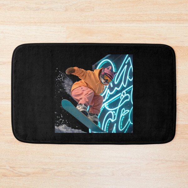 Item preview, Cat Snowboarding Streetwear Illustration designed and sold by Uglyandcute.