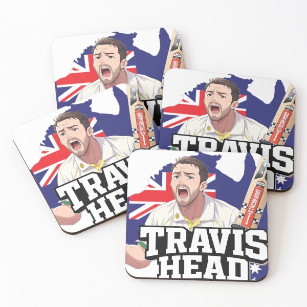 Item preview, Travis Head Australia Cricket Illustration designed and sold by THE JIZU SHOP.