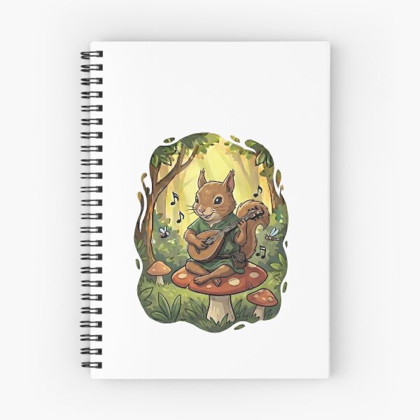 Item preview, Whimsical Forest Squirrel Bard Mandolin Player designed and sold by k3rstman1.