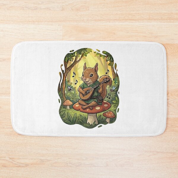 Item preview, Whimsical Forest Squirrel Bard Mandolin Player designed and sold by k3rstman1.