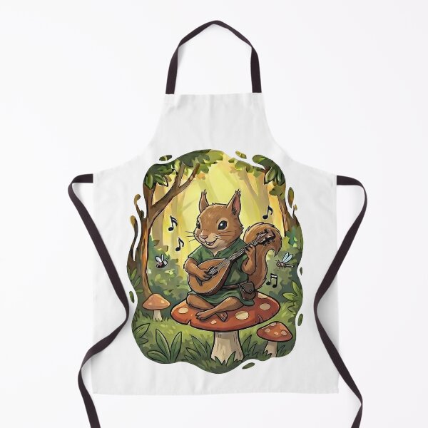 Item preview, Whimsical Forest Squirrel Bard Mandolin Player designed and sold by k3rstman1.