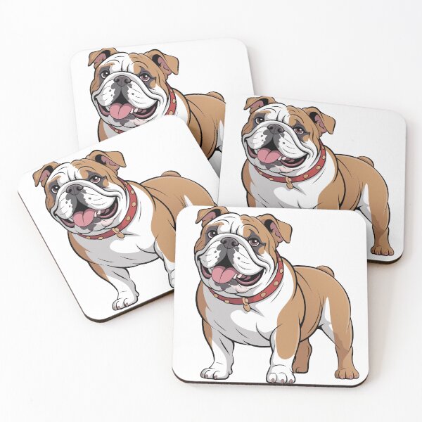 Item preview, Cute English Bulldog Illustration – Happy Dog Cartoon Art designed and sold by Royalsticker.