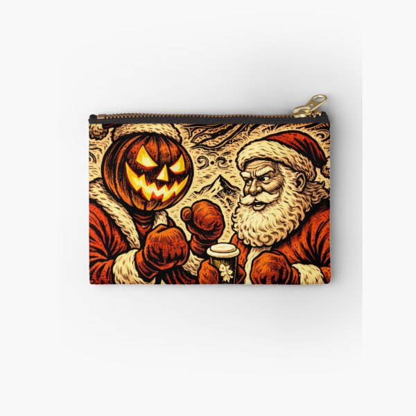 Item preview, Santa vs Headless Horseman - North Pole Boxing Match Christmas Fantasy Art designed and sold by TheHorsemanRidesAgain.