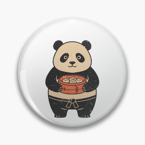 Item preview, Panda Dumplings – Cute Dim Sum Panda with Bamboo Steamer designed and sold by Ajdaprint.