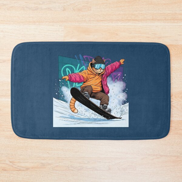 Item preview, Cat Snowboarding Streetwear Illustration designed and sold by Uglyandcute.
