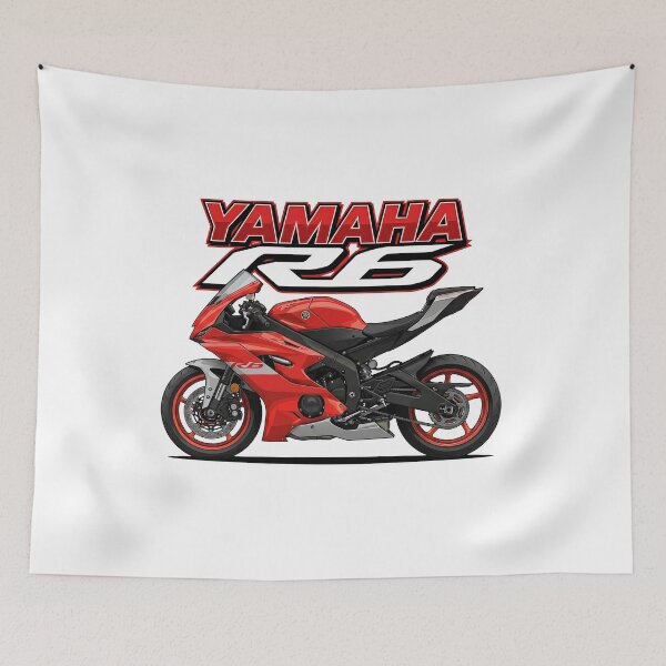 Item preview, Yamaha R6 2017 Red – Aggressive Sportbike Side View Illustration designed and sold by enzoade.