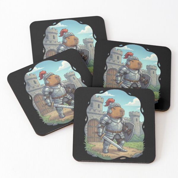 Item preview, Cute Capybara Knight Medieval Fantasy Warrior designed and sold by k3rstman1.