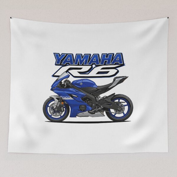 Artikelvorschau, Yamaha R6 2017 Blau – Yamaha Racing Supersport Vektorgrafik entworfen und verkauft von enzoade.