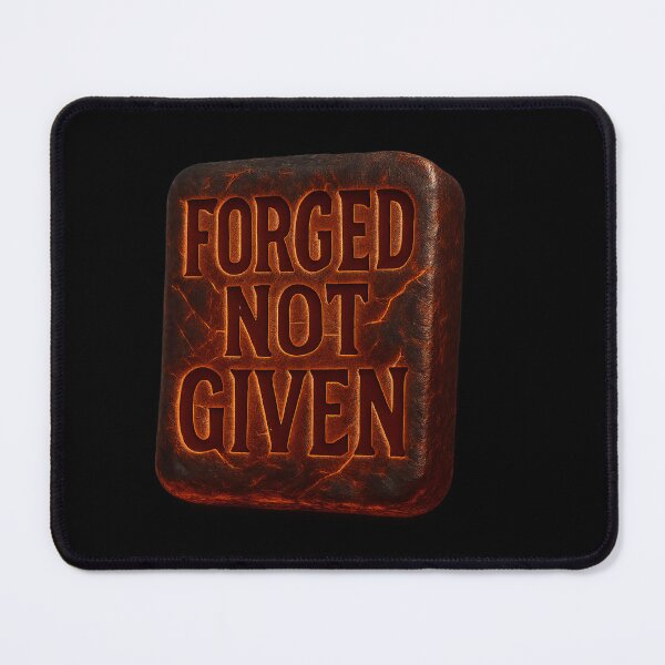 Item preview, FORGED NOT GIVEN - Molten Steel Typography designed and sold by MKreative Studio.