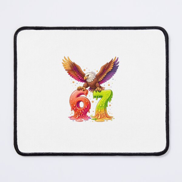 Item preview, Epic 6 7 Eagle Meme Flying High Melting Numbers Dripping Style Illustration designed and sold by bilal sibgui.