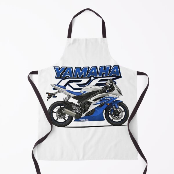 Artikelvorschau, Yamaha R6 2006 Weiß & Blau – Yamaha Racing Seitenansicht Vektor entworfen und verkauft von enzoade.
