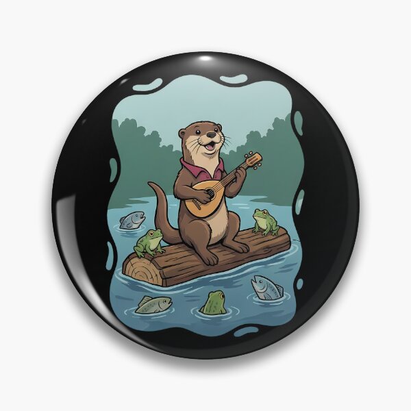 Item preview, Cute Otter Playing Mandolin River Friends designed and sold by k3rstman1.