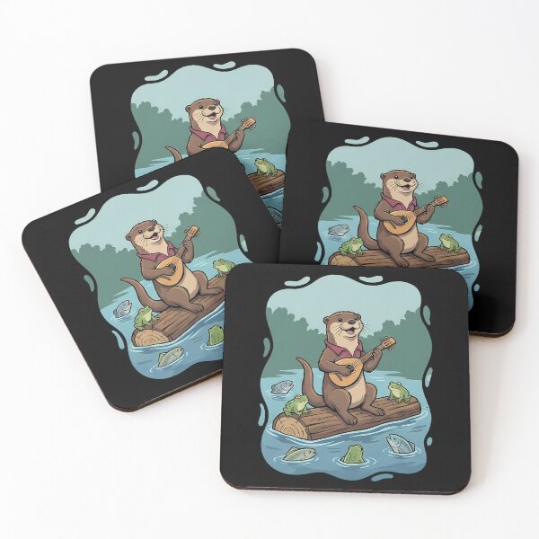 Item preview, Cute Otter Playing Mandolin River Friends designed and sold by k3rstman1.