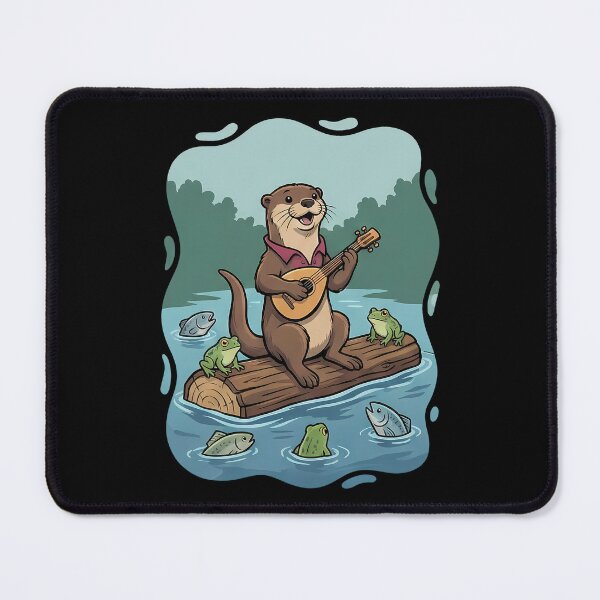 Item preview, Cute Otter Playing Mandolin River Friends designed and sold by k3rstman1.