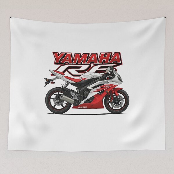 Item preview, Yamaha R6 2006 White & Red – Classic Supersport Illustration designed and sold by enzoade.
