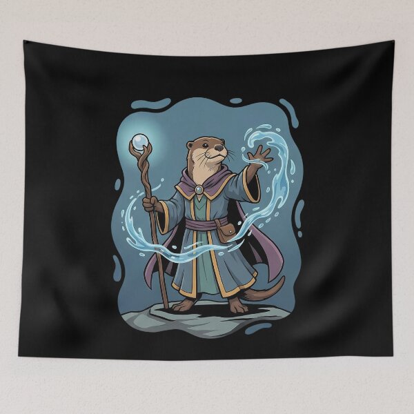 Item preview, Cute Otter Wizard Fantasy Magic Waterbender designed and sold by k3rstman1.