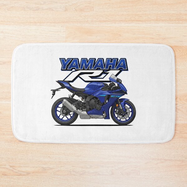 Artikelvorschau, Yamaha R1 2015 Blau – Legendäre Yamaha-Rennsport-Vektorgrafik entworfen und verkauft von enzoade.
