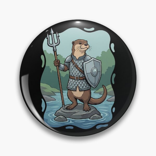 Item preview, Armored Otter Warrior Trident Shield Fantasy designed and sold by k3rstman1.