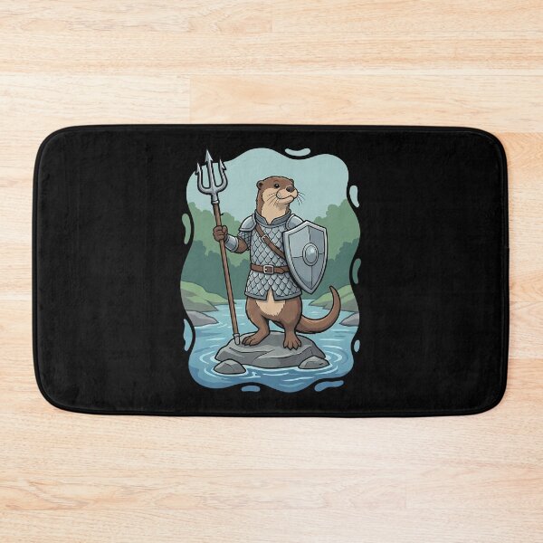 Item preview, Armored Otter Warrior Trident Shield Fantasy designed and sold by k3rstman1.