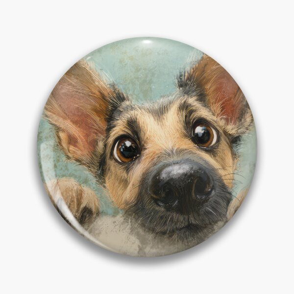 Item preview, Chinook Dog Peeking over Wall 01 designed and sold by Elisabeth Lucas.