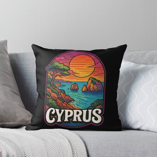 Item preview, Cyprus Country Island Coast Retro Travel designed and sold by TomFrontierArt.