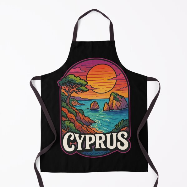 Item preview, Cyprus Country Island Coast Retro Travel designed and sold by TomFrontierArt.