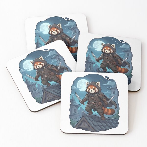 Item preview, Red Panda Assassin Moonlight Rooftop Stealth Ninja designed and sold by k3rstman1.