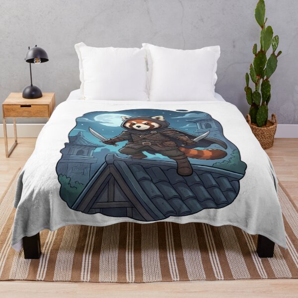 Item preview, Red Panda Assassin Moonlight Rooftop Stealth Ninja designed and sold by k3rstman1.