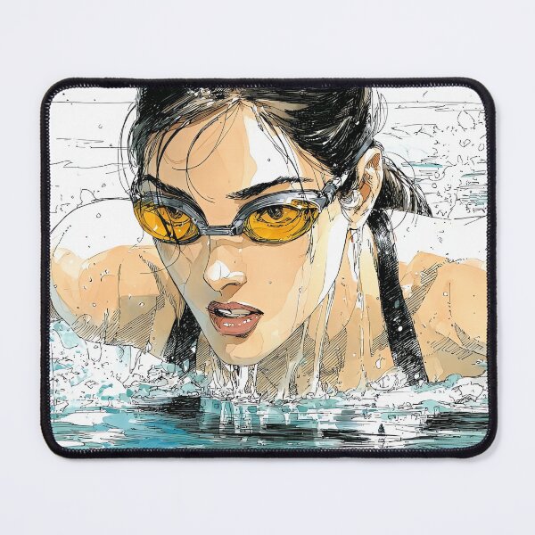 Item preview, Swimmer Dynamic Watercolor Sketch designed and sold by Banal25.
