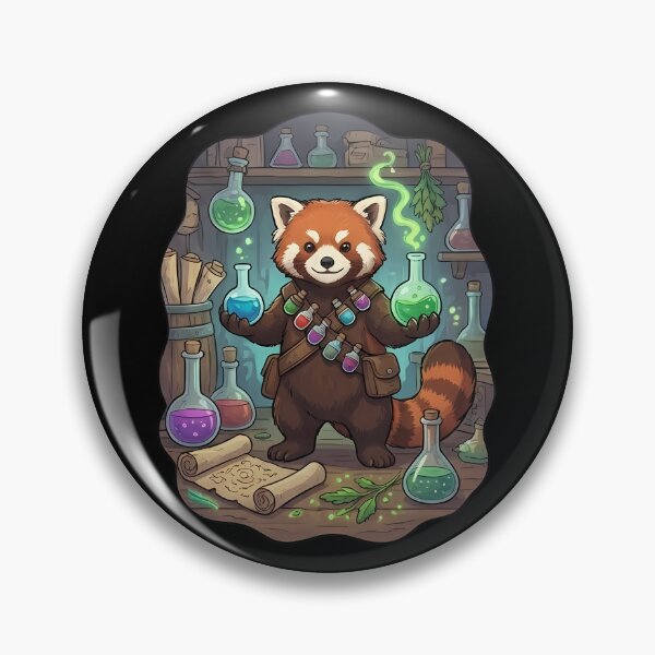 Item preview, Cute Red Panda Alchemist Potion Master Fantasy designed and sold by k3rstman1.