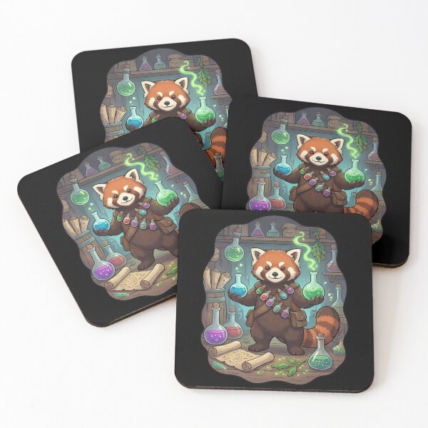 Item preview, Cute Red Panda Alchemist Potion Master Fantasy designed and sold by k3rstman1.