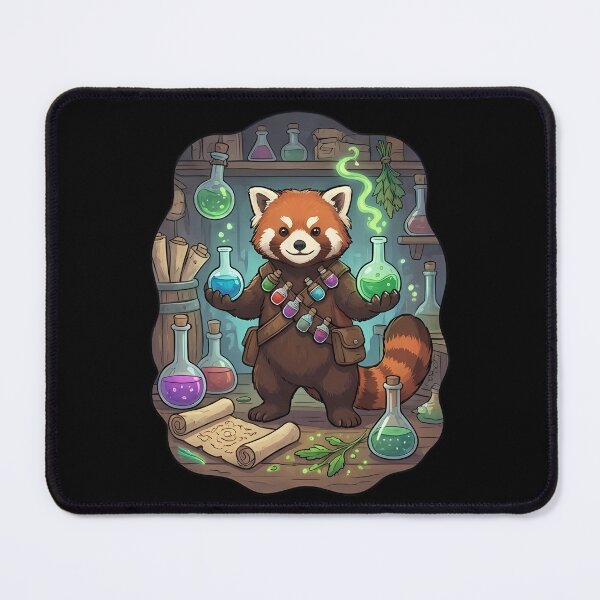 Item preview, Cute Red Panda Alchemist Potion Master Fantasy designed and sold by k3rstman1.