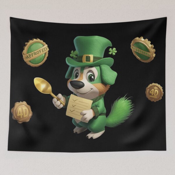 Item preview, Shamrock-Certified Dog Food Tester – St. Patrick’s 4D Art designed and sold by YourTrendyTees.