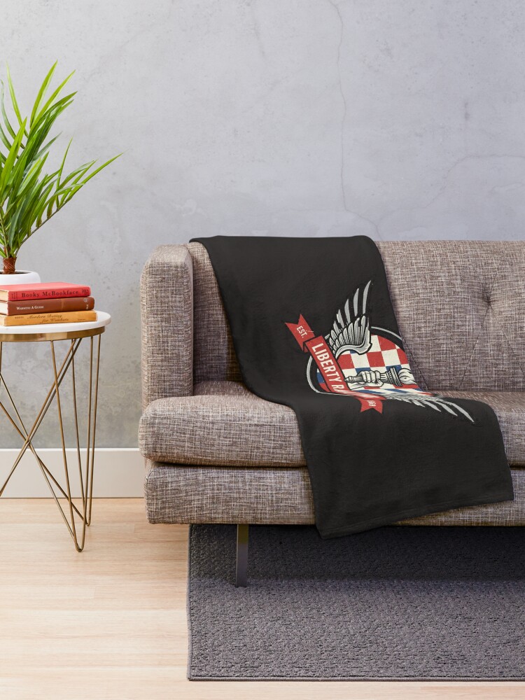 Thumbnail 2 of 6, Throw Blanket, LIBERTY RACING designed and sold by MilikDesignsPro.