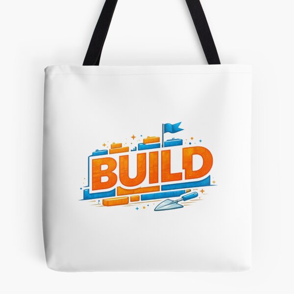 Aperçu de l'œuvre T-shirt BUILD – Typographie simple et motivante pour un état d'esprit de croissance créée et vendue par gurugotro.